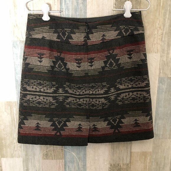 Dalia Collection Wool Blend Skirt - Coastal Cowgirl size 2 lined miniskirt - Picture 3 of 8